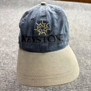 VTG Keystone CO Youth Cap Hat Ski Snowboard Denim Khaki Hong‎ Kong 90s Y2K Otto